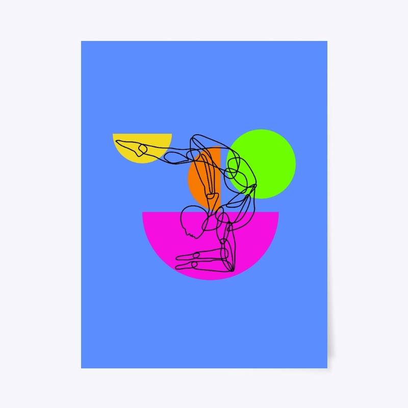 Yoga Asana Drawing Line