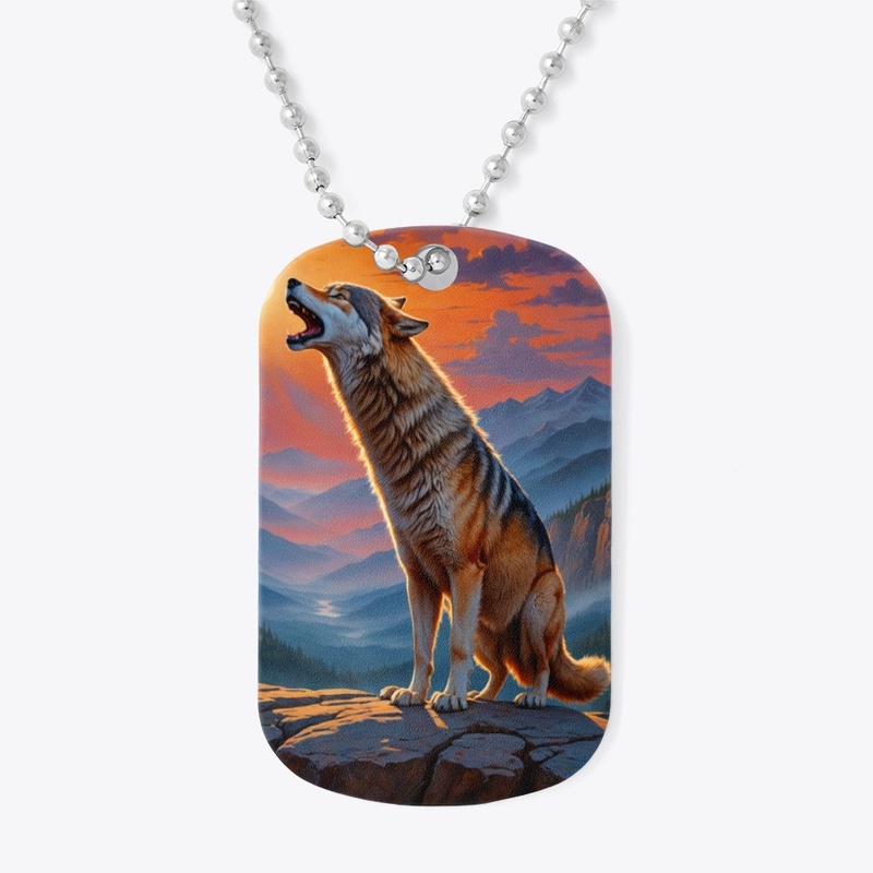 Majestic Howl at Sunset