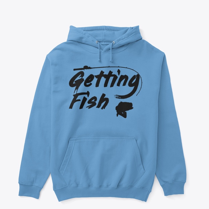 GettingFish Hoodie, Black Logo