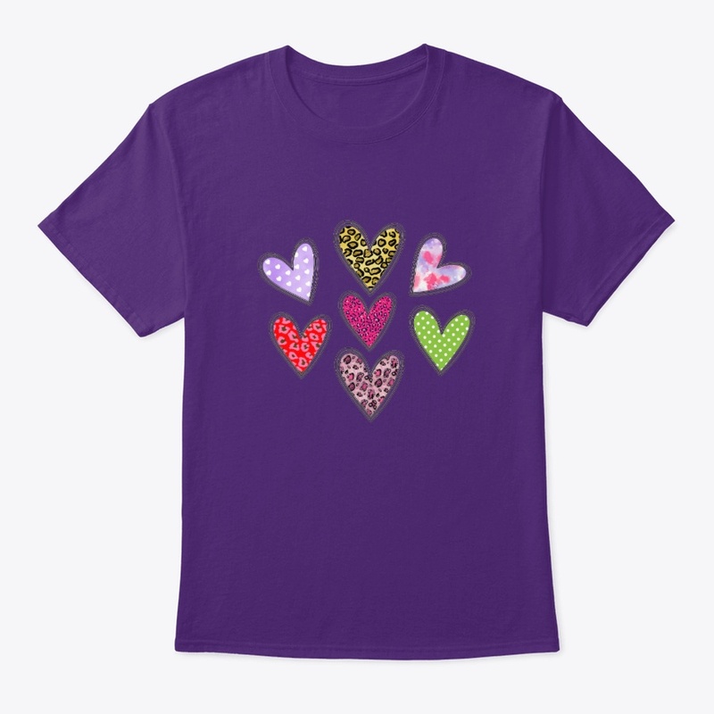 Heart shape t-shirt design
