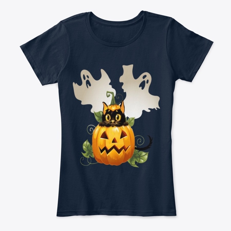 cut cat Halloween T-Shirt