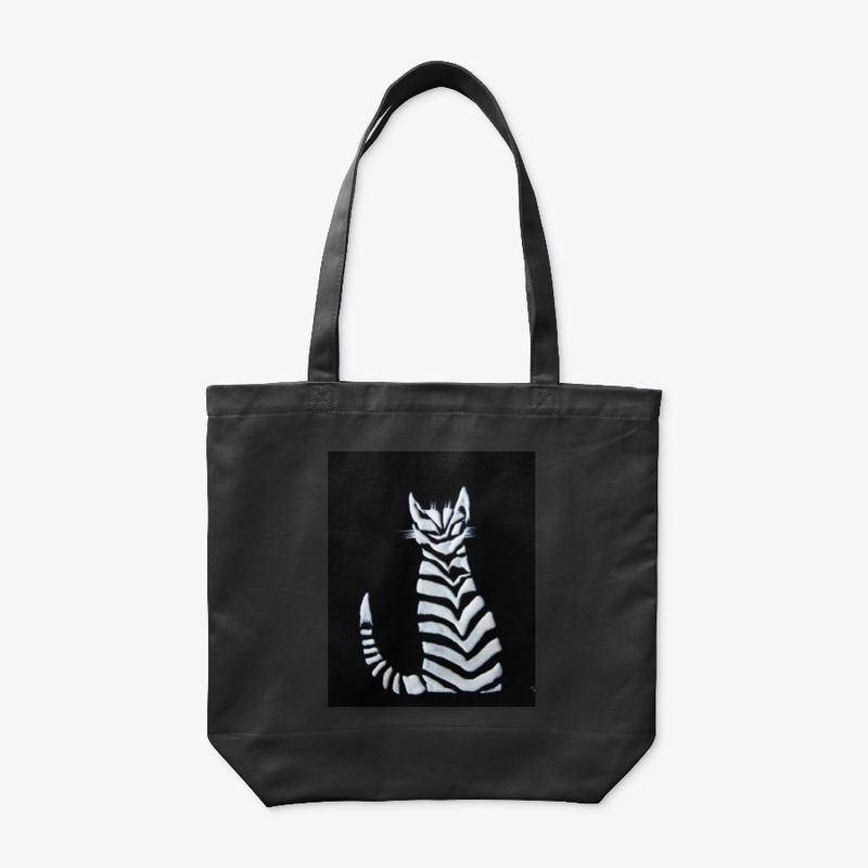 Black&amp; White Striped Cat