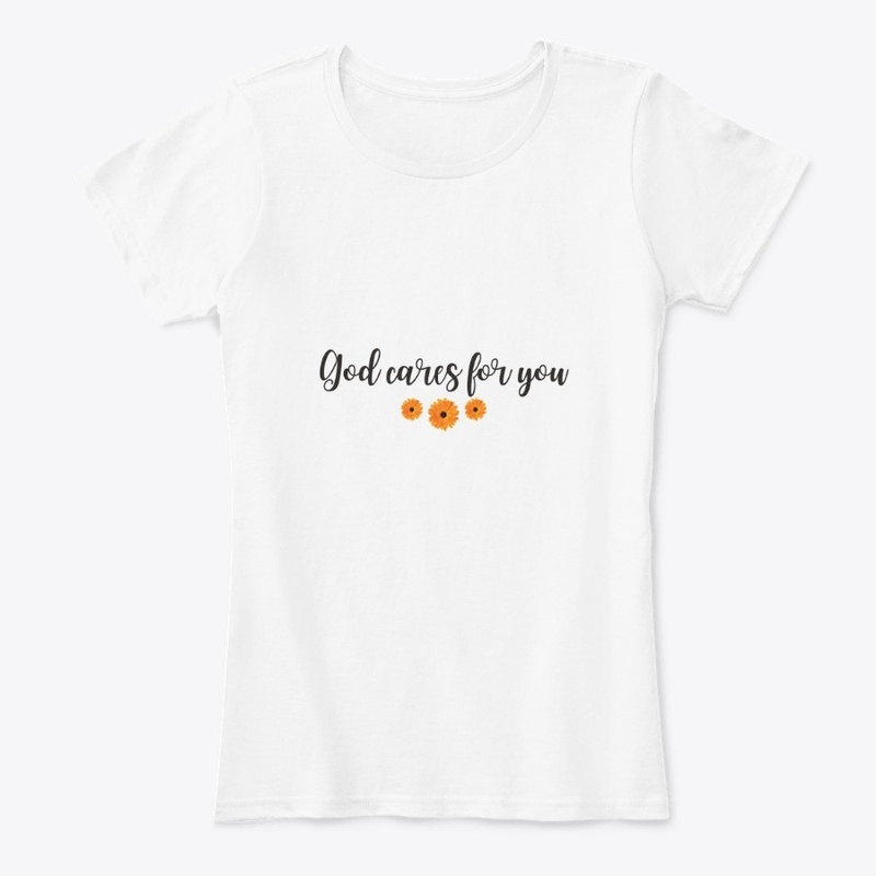 God Cares Calligraphy Sunflower Design
