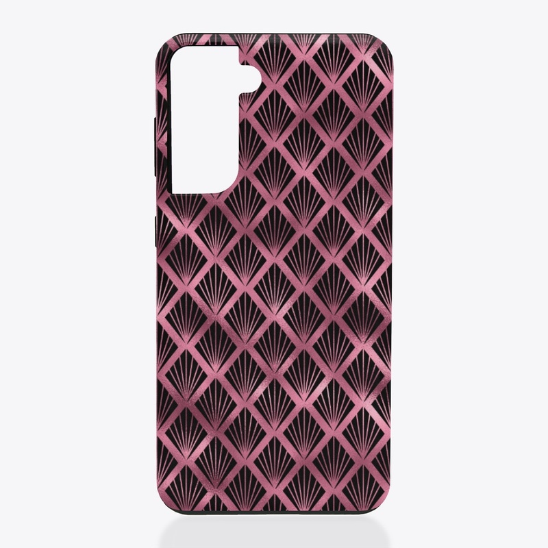 Pink and Black Abstract Design 