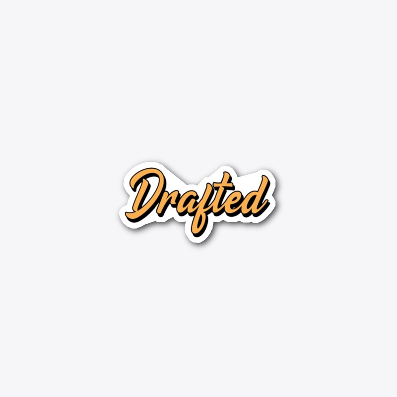 Drafted Script Sticker