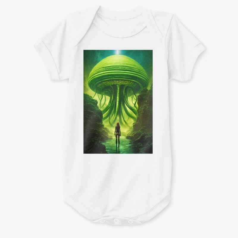 Alien tentacle and woman, novel cover