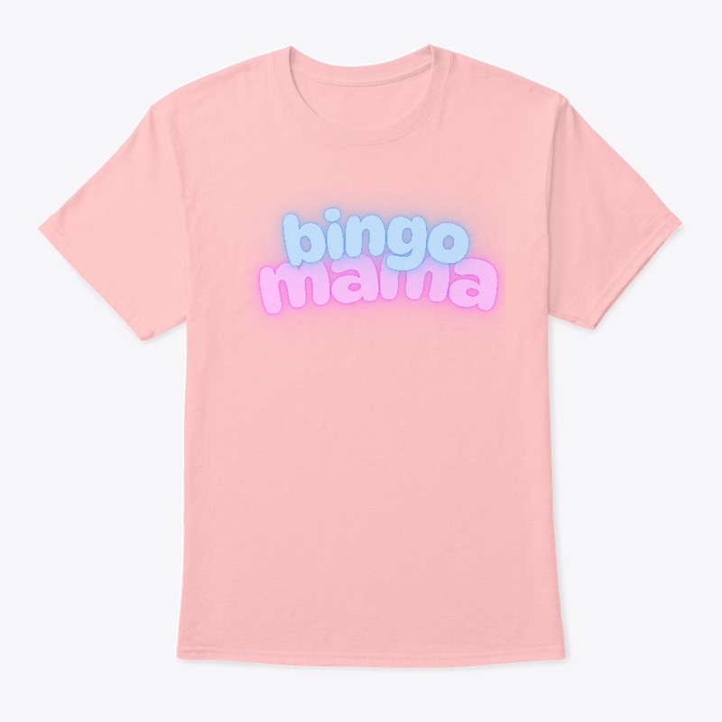 Bingo Mama blue and pink letters 