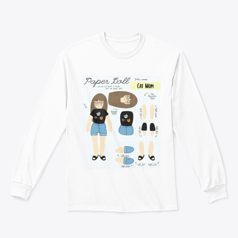 Cat Mom Paper Doll Design 3 | Cat Tee