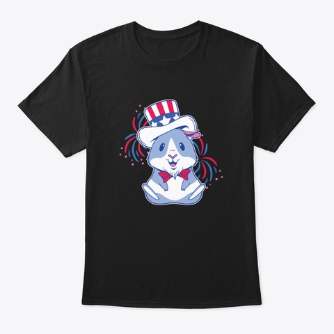 American Guinea Pig Black T-Shirt Front