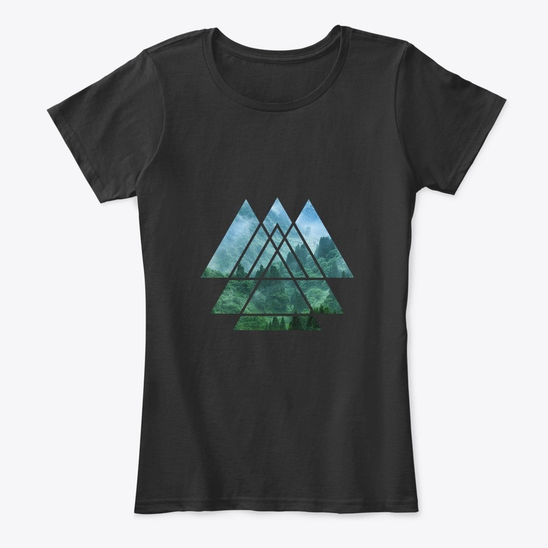 Sacred Geometry Triangles - Misty Forest