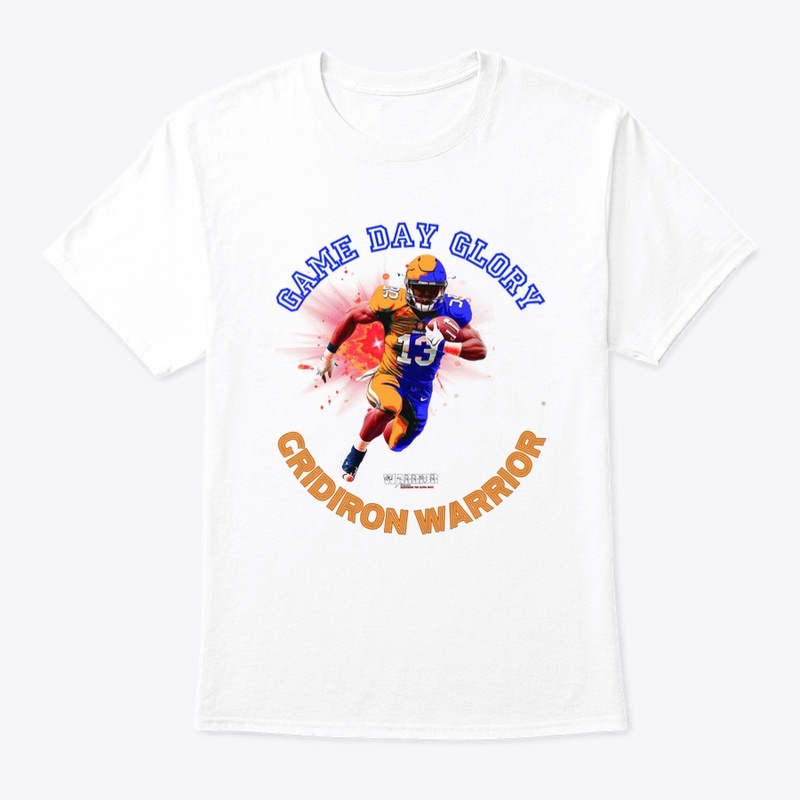 GRIDIRON WARRIOR Orange & Blue print
