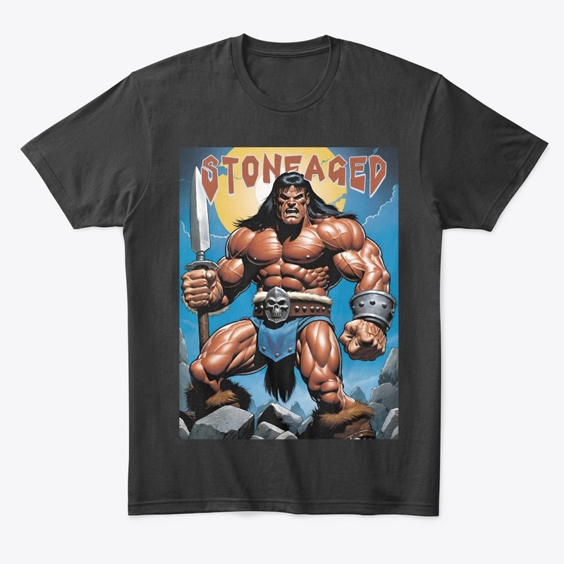 Funny Stoneage Caveman Vintage Graphic 