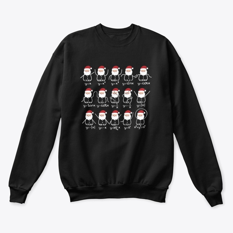 Math Teacher Christmas Santa Hat Shirt