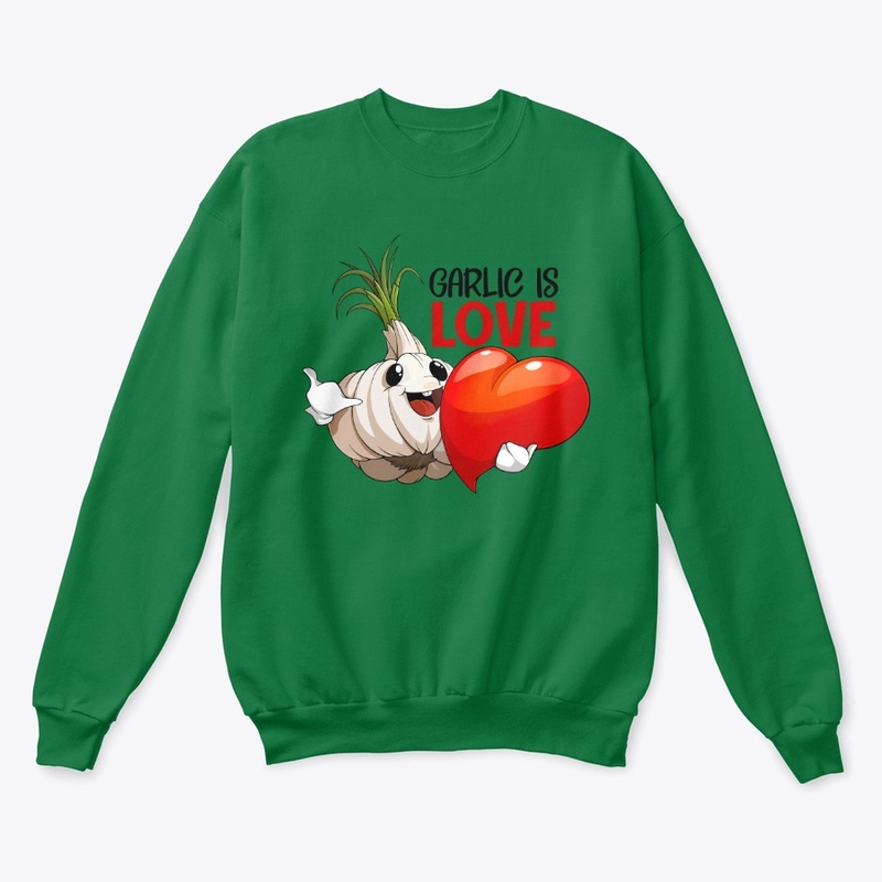 Mens Garlic Is Love (Black Lettering)