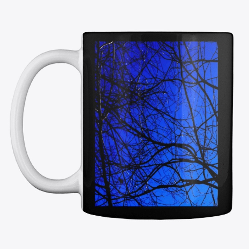 black tree blue sky 