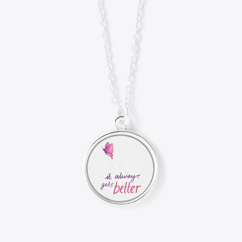 Pink Butterfly Motivational Art