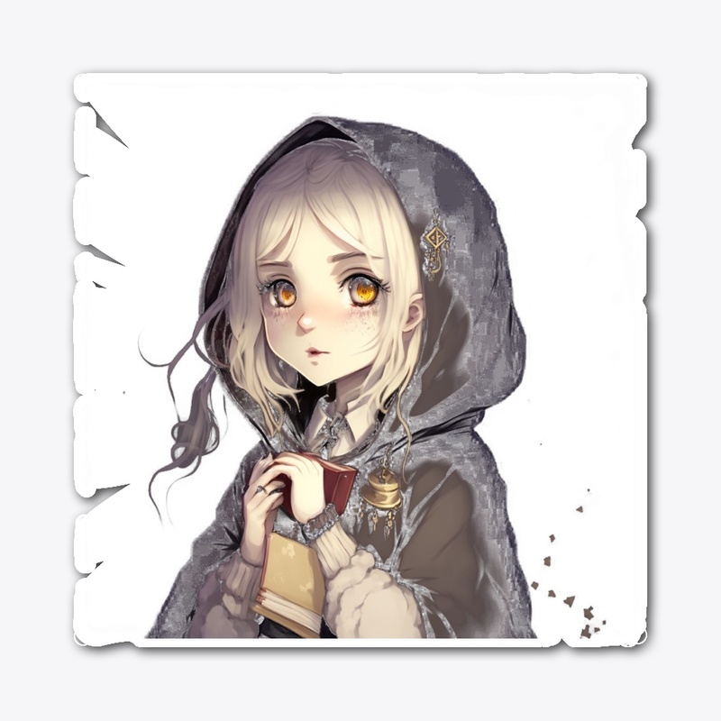 Hooded anime girl