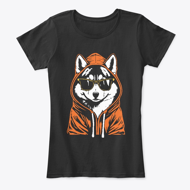 Funny Siberian Husky Dog with Glasses