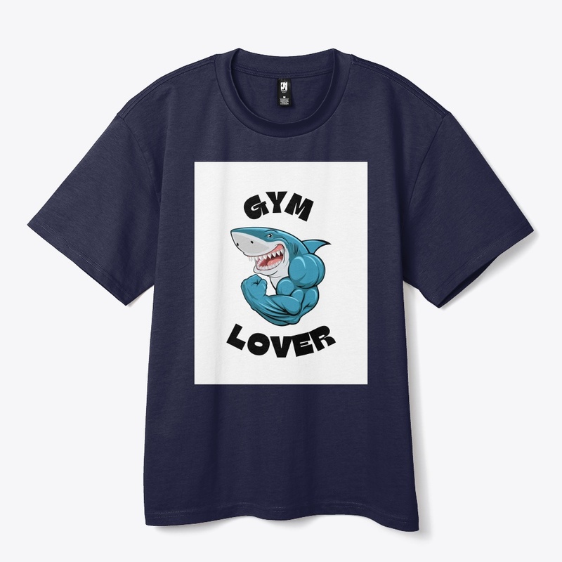 Blue Shark Gym Lover T-Shirt"