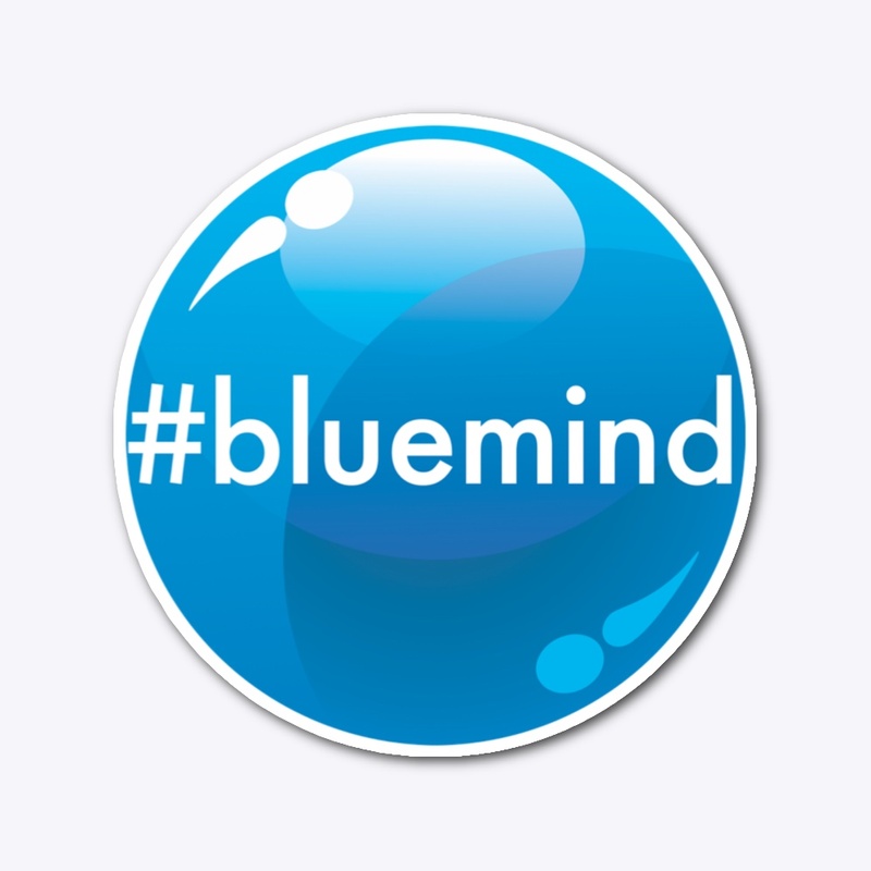 Big #bluemind sticker.