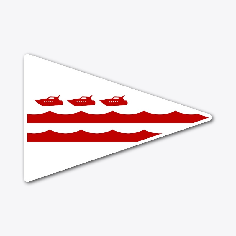 Red Line Yacht Club Logo Burgee Sticker