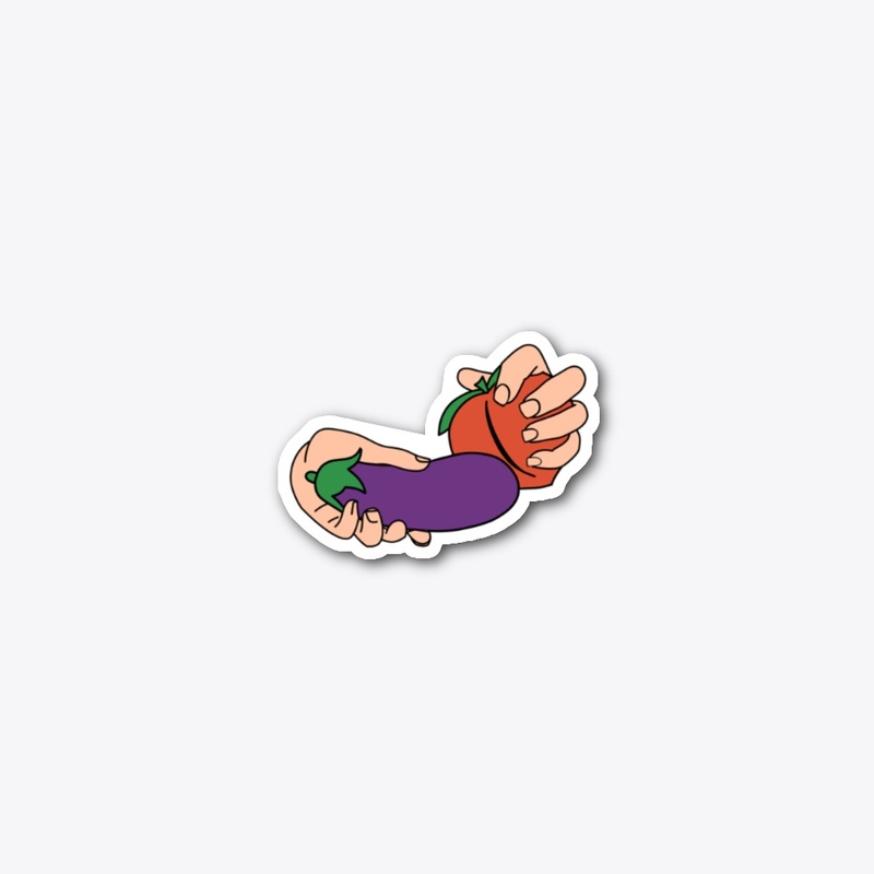 Eggplant Peach Light Hands