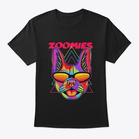 Zoomies Tshirt Black T-Shirt Front