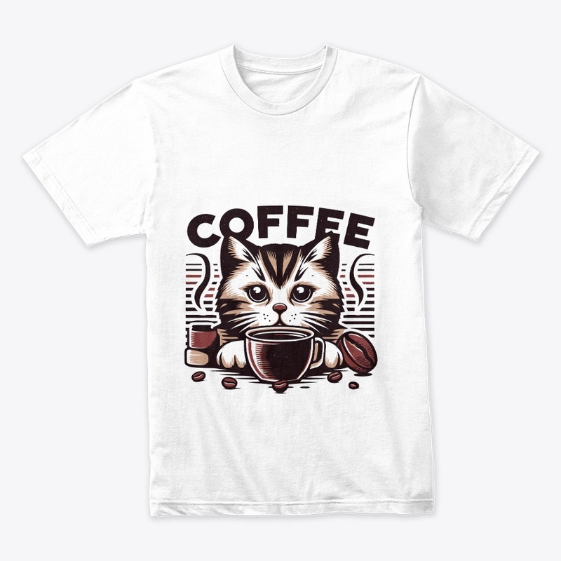coffee cat love t shirt design