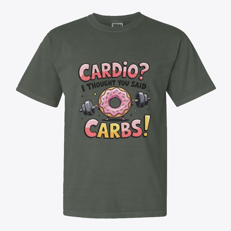 Funny Donut Gym Design T-Shirt