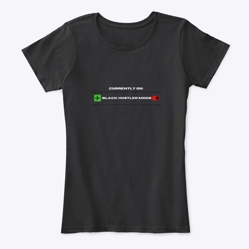 WOMENS BLACK HUSTLER MODE T-SHIRT 
