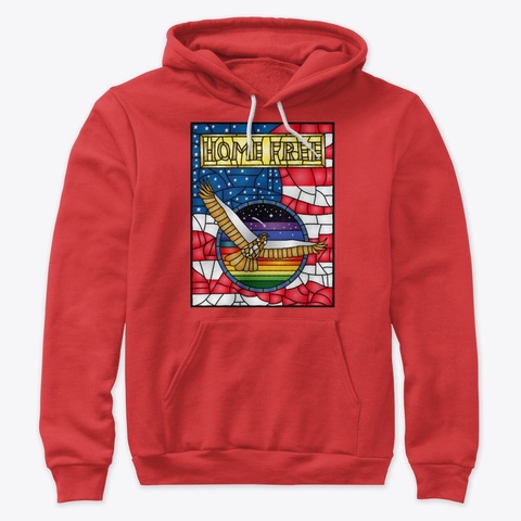 Home Free   Stained Glass Hoodie Red Kaos Front