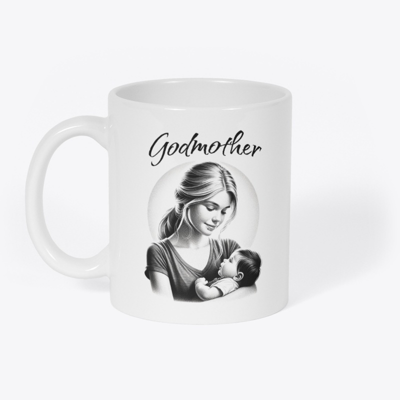Godmother Pencil Drawing Baptism