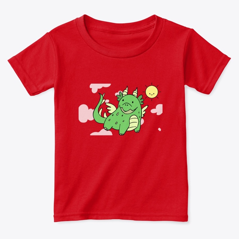 Flying Green Dragon on a Sunny Day