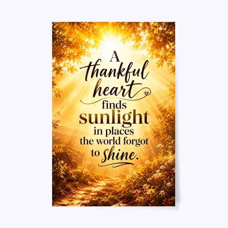 Thankful Heart Sunlight Print