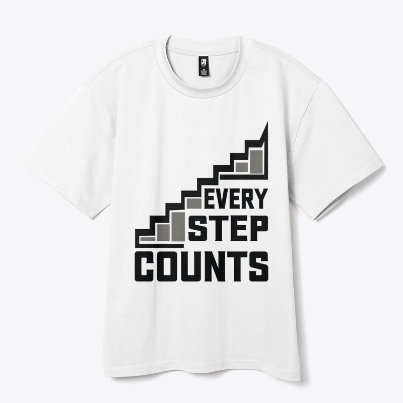 Every Step Counts Typography T-shirt