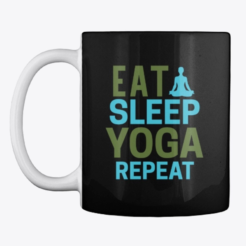 Eat Sleep Yoga Repeat T SHIRT