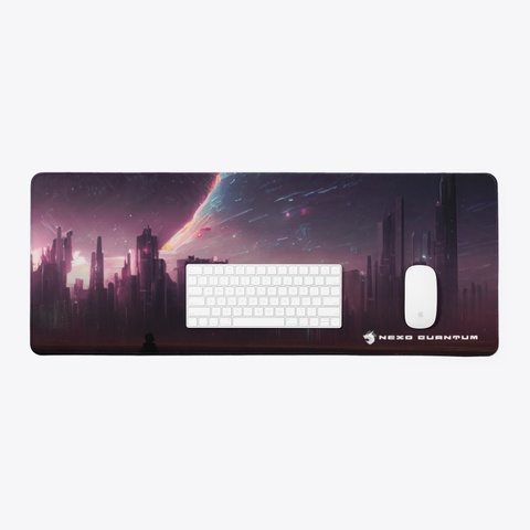 Nexo Quantum Cyber City 1.0 Desk Mat White T-Shirt Lifestyle