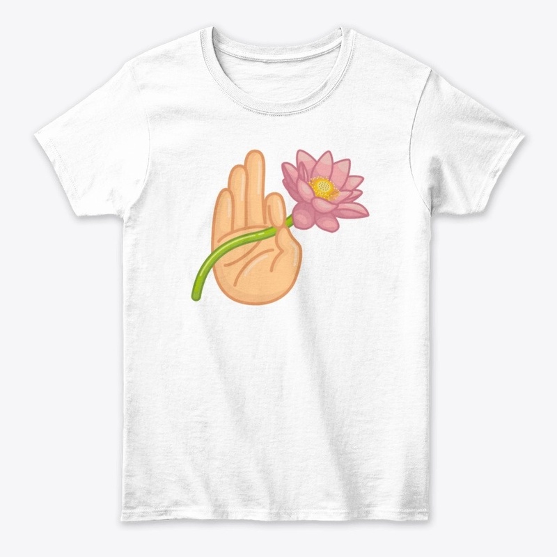Hand Holding Lotus - Yoga Shirt 