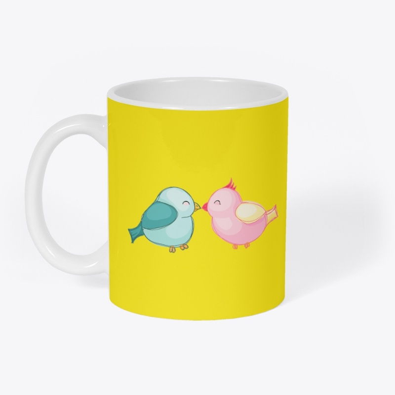 Whimsical Lovebirds