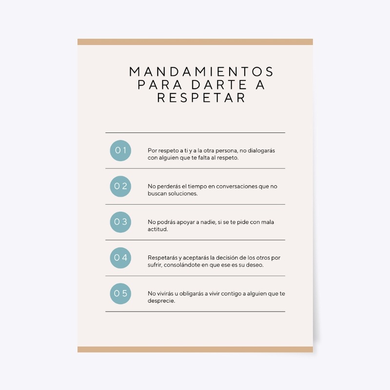 Mandamientos Para Darte a Respetar