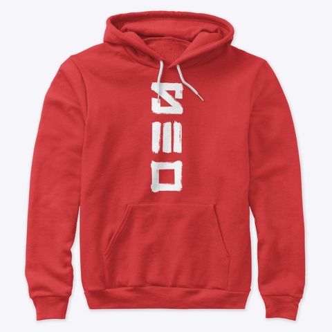 Smo Premium Hoodie "White Box Type" Red Camiseta Front