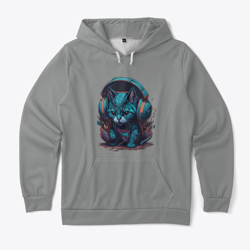 Cat with Music T-Shirt