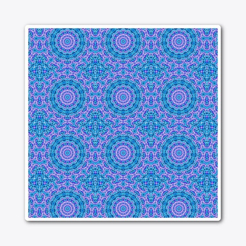 Blue and Purple Tie Dye Kaleidoscope