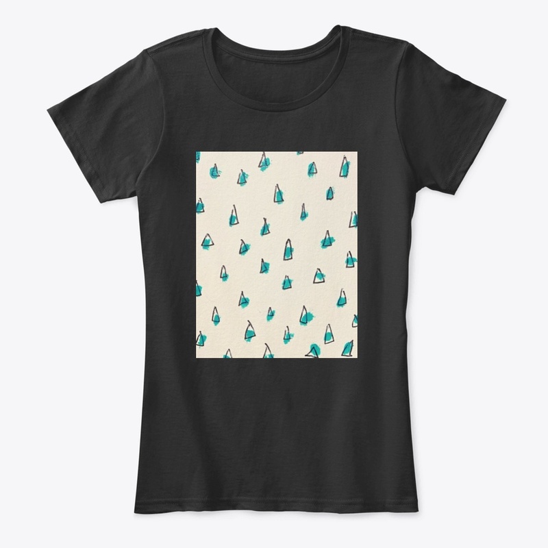 Abstract Teal Triangles