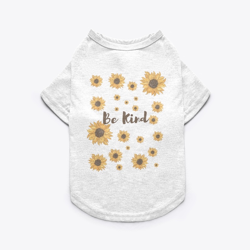 Flowers with text Be kind T shirt