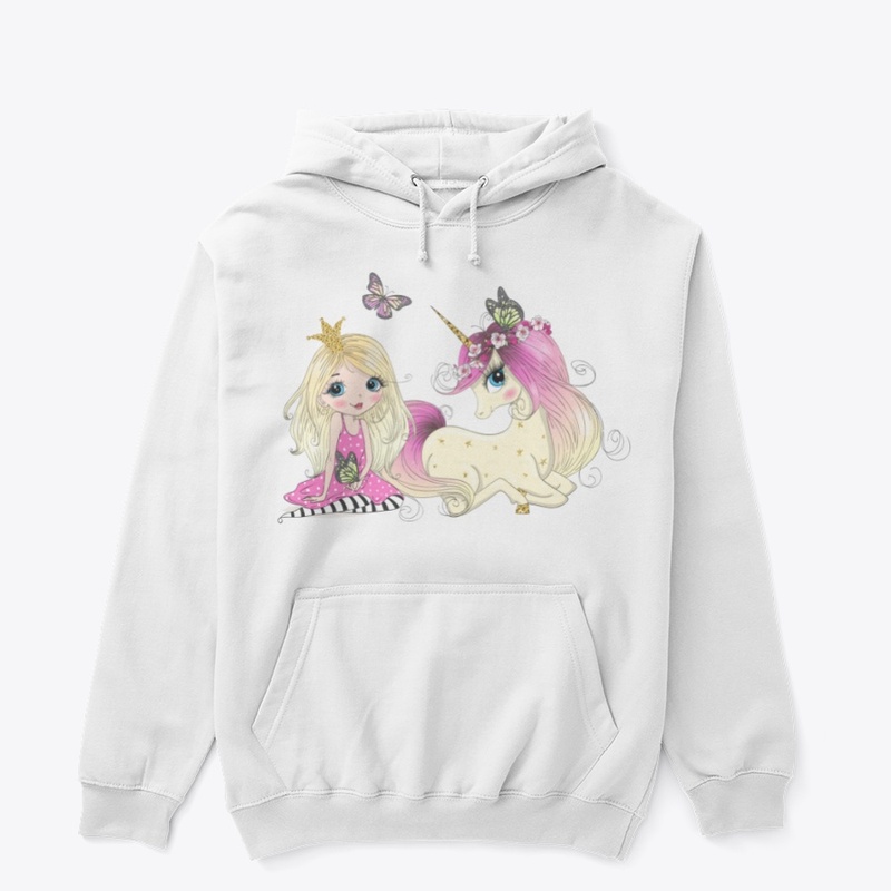 Cute Girl with Unicorn Tshirt