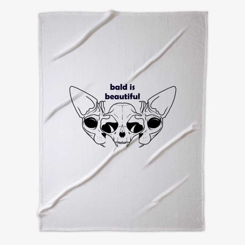 Bald is Beautiful - Sphynx Cat Art - Bla