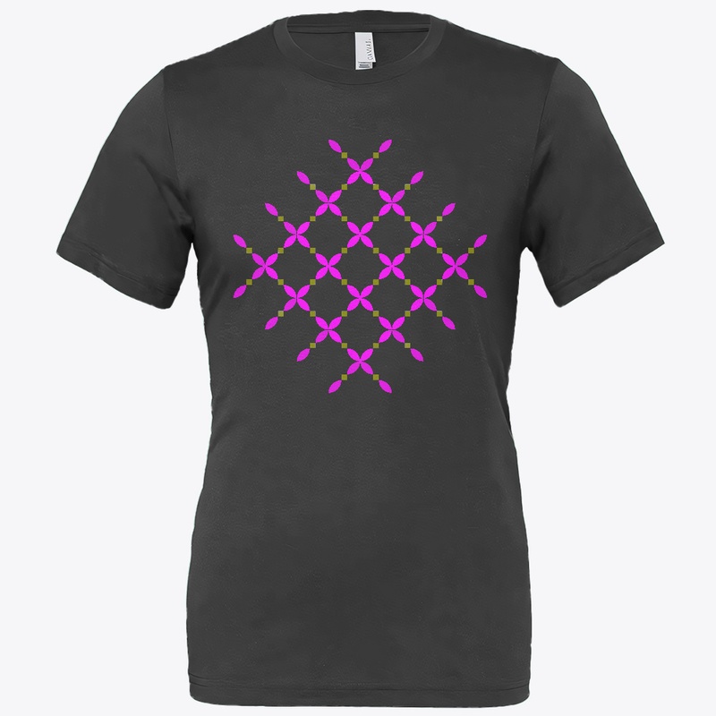 Floral Geometric Pattern Pink Petals