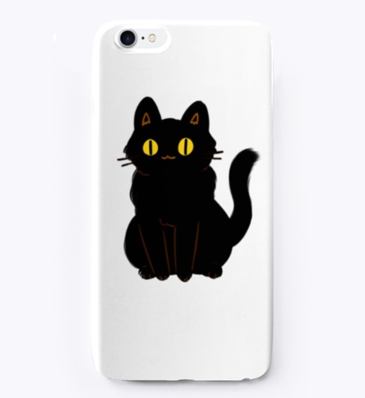 black cat with yellow eyes t-shirt