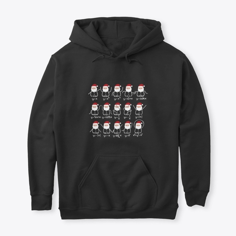 Math Teacher Christmas Santa Hat Shirt